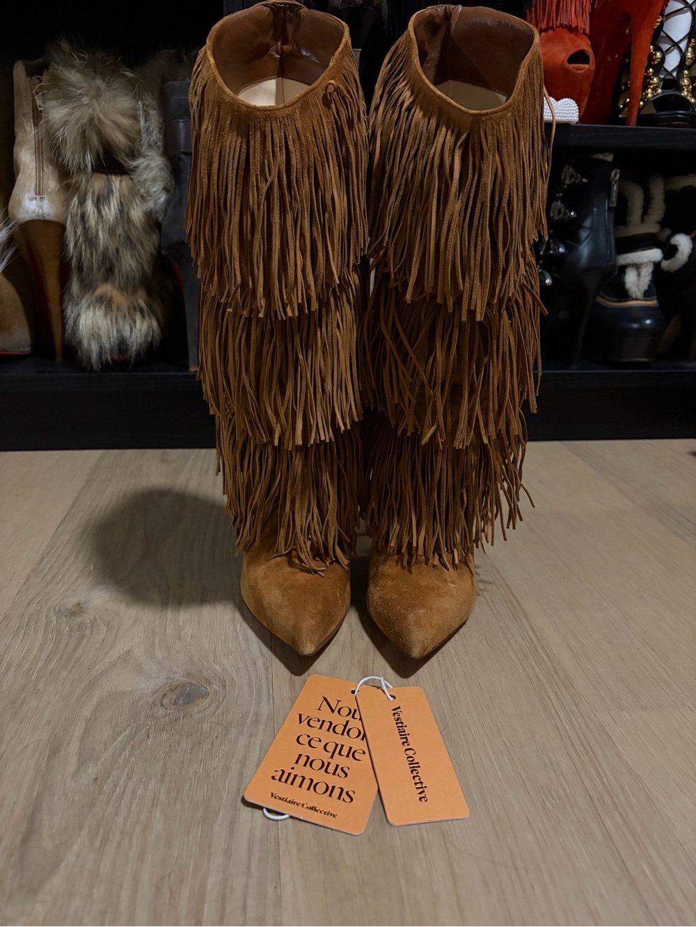 Christian Louboutin ‘Forever Tina’ Fringe Boots